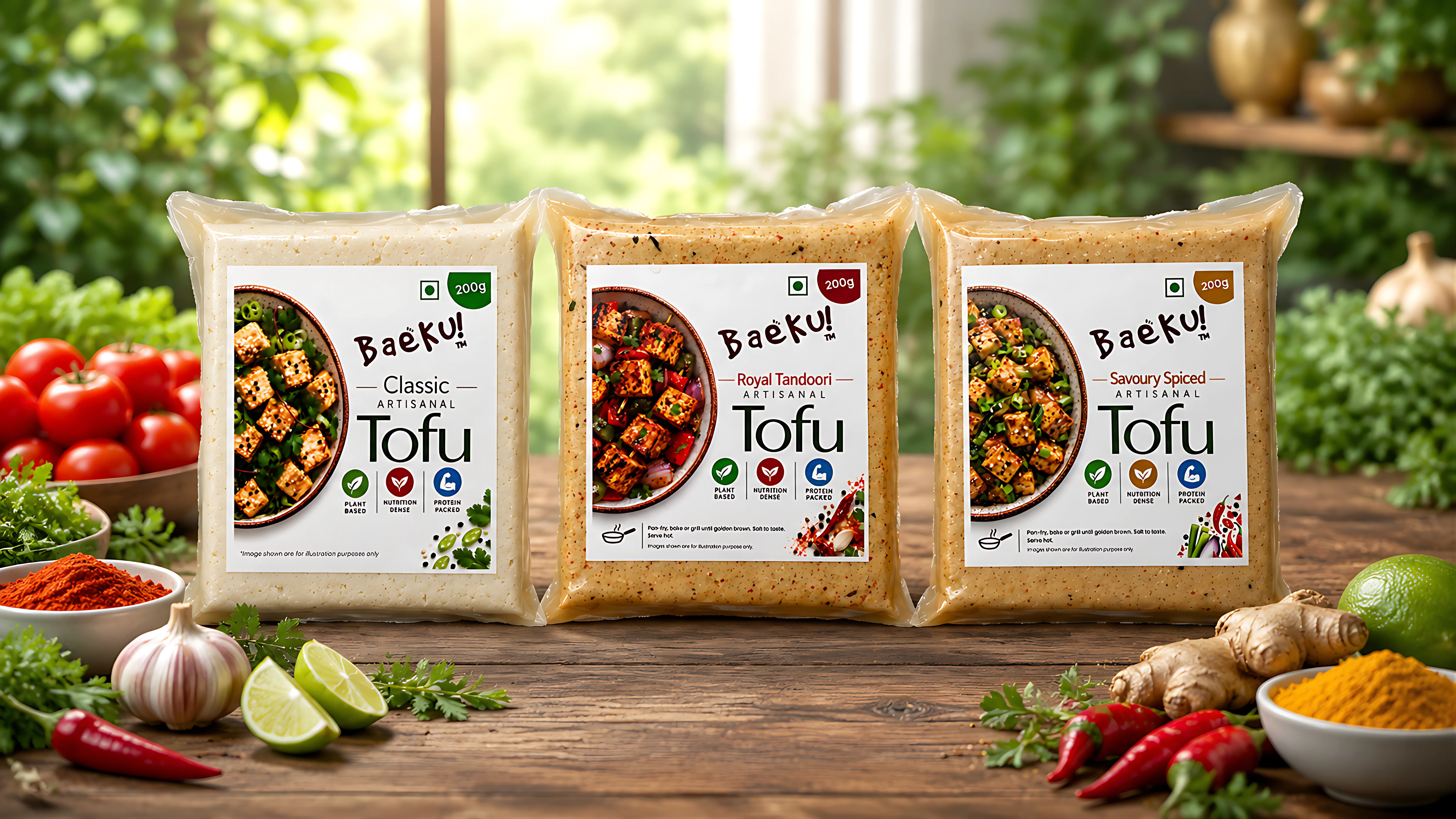 Artisanal tofu crafted by chefs