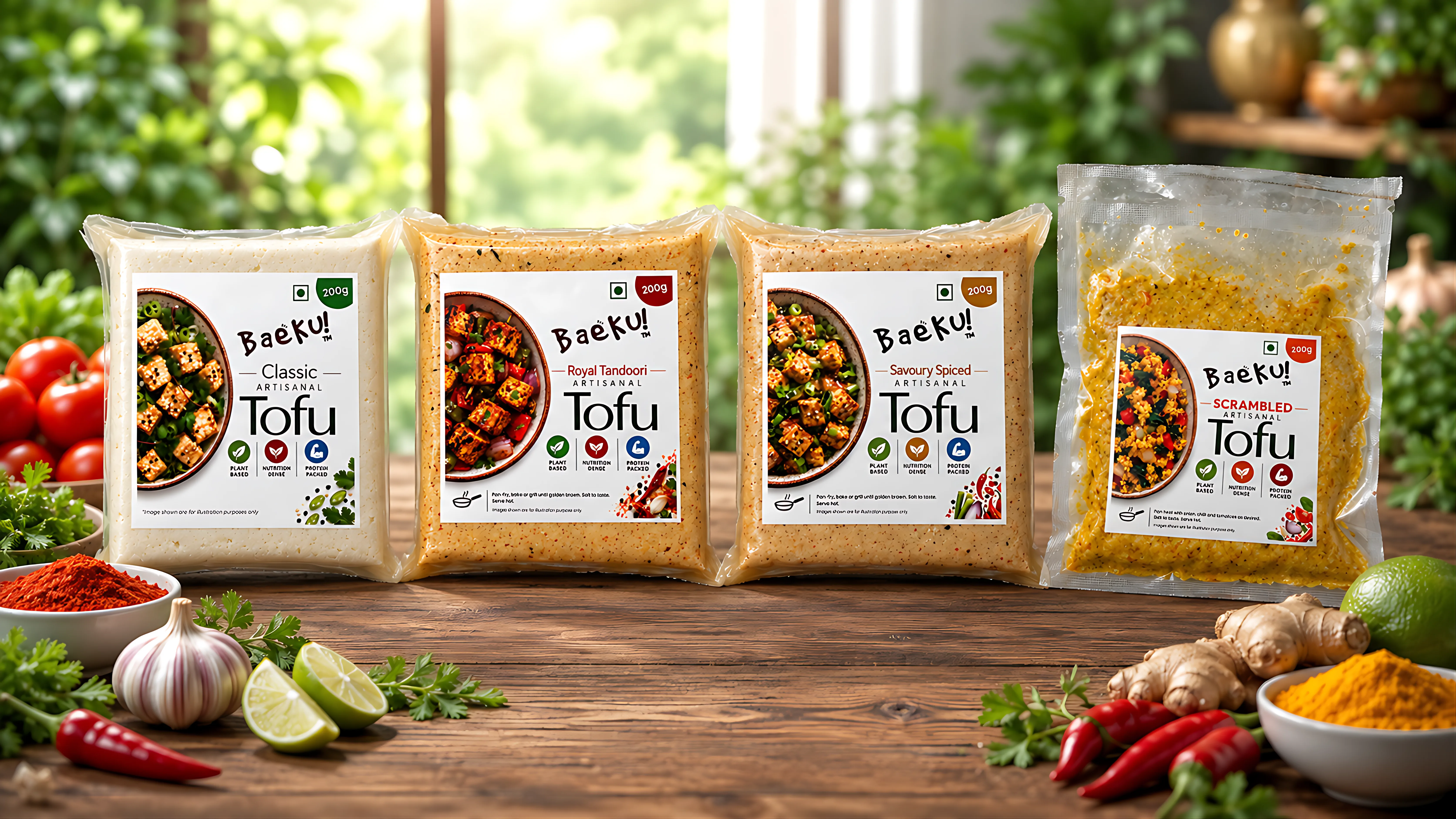 Baeku premium tofu variety showcase