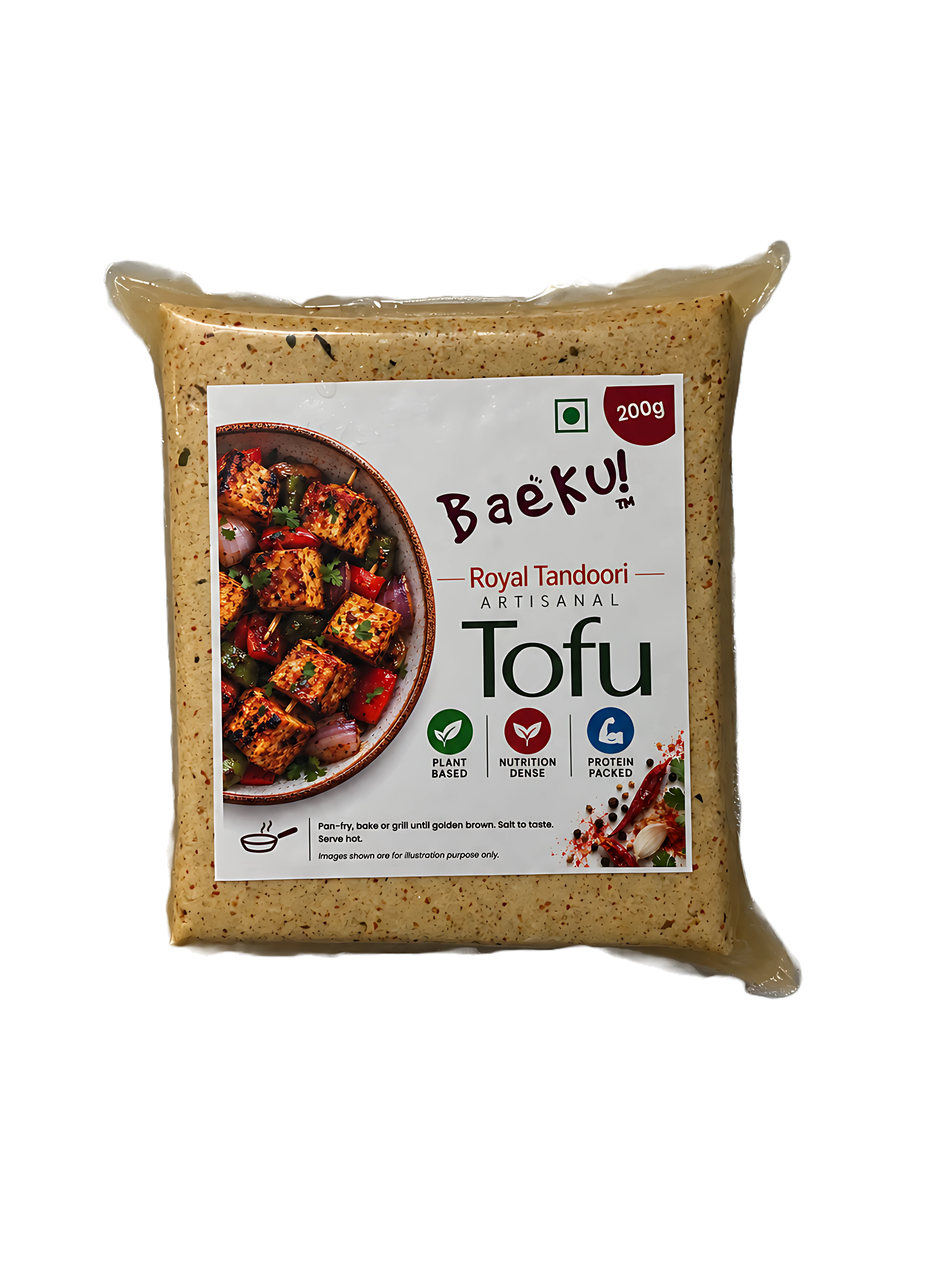 Baeku Royal Tandoori Tofu - front pack