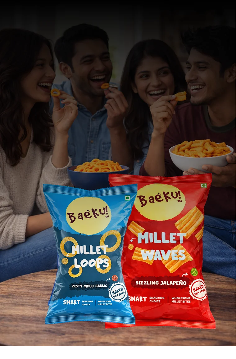 Friends enjoying Baeku snacks
